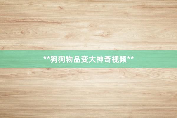 **狗狗物品变大神奇视频**